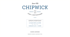 Desktop Screenshot of chipwick.co.uk